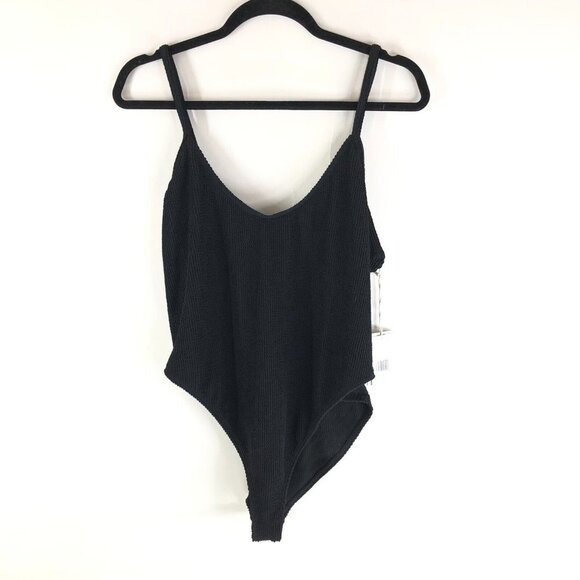Good American Always Fits One-Piece Swimsuit Textured Black 5/6 US 2XL/3XL - Picture 1 of 3
